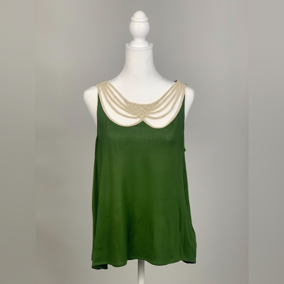Anthropologie Leifnotes Scalloped Strings Tank Size XS - Picture 2 of 6